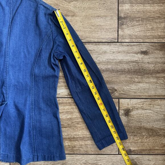 Vintage Denim Blazer Jacket Size 10 Button Down Jacket NOS - Picture 4 of 11